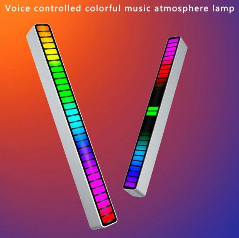RHONNIUM USB Rechargeable Ambient Light 32 Bit RGB Voice-Activated Pickup Lamp USB Rechargeable Ambient Light 32 Bit RGB Voice-Activated Pickup Lamp-X30 Led Light  (RGB)
