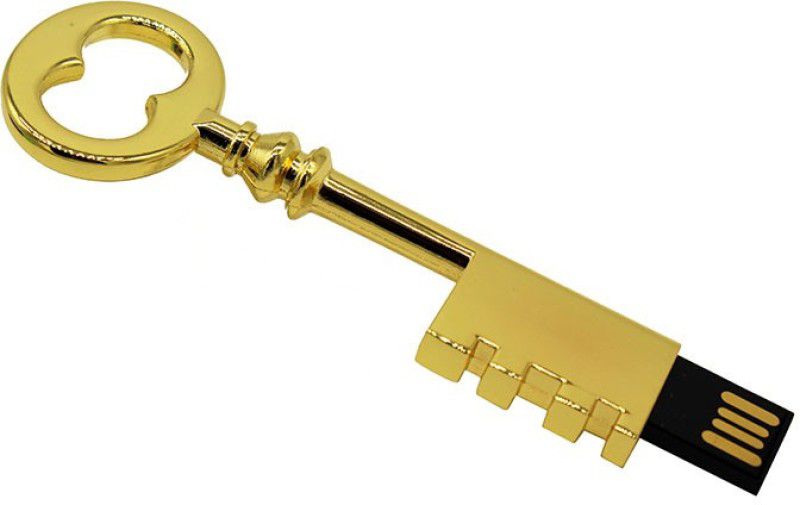 KBR PRODUCT JOURNEY ATTRACTIVE INNOVATIVE DESIGNER GOLD PLATED KEY SHAPE HIGH SPPED USB 2.0 4 Pen Drive  (Gold)