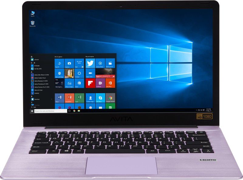 Avita Pura Ryzen 5 Quad Core 3500U - (8 GB/512 GB SSD/Windows 10 Home in S Mode) NS14A6INV561-GPGYB Thin and Light Laptop  (14 inch, Glossy Purple, 1.34 kg)
