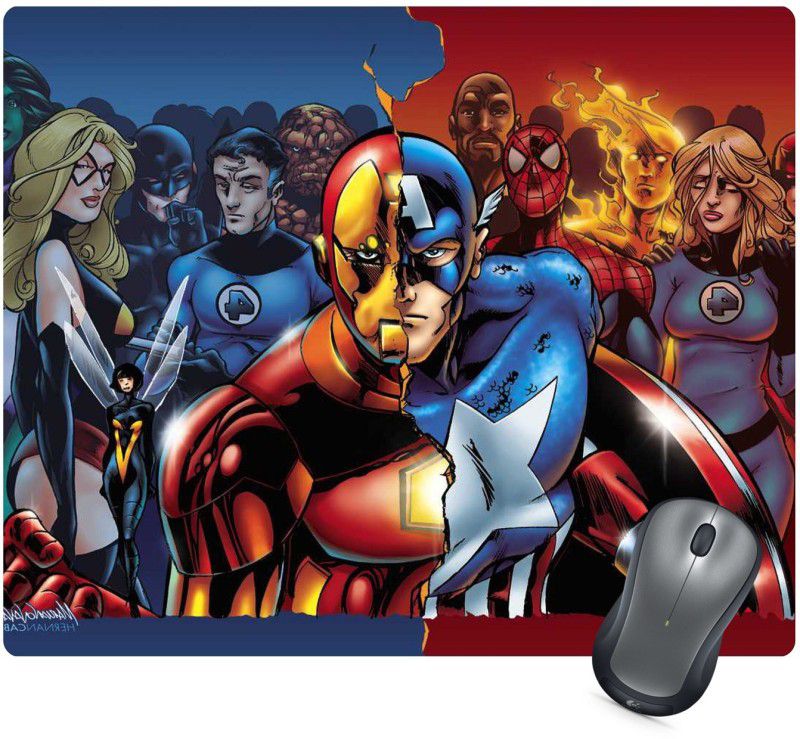 Golden Feather Marvel Avengers Designer Mousepad 124 Mousepad  (Multicolor)