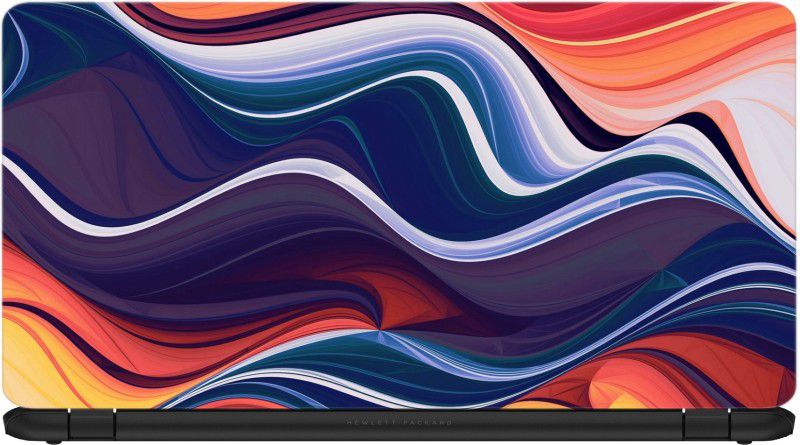STORESOME waves colorful abstraction Premium vinyl Laptop Decal 15.6