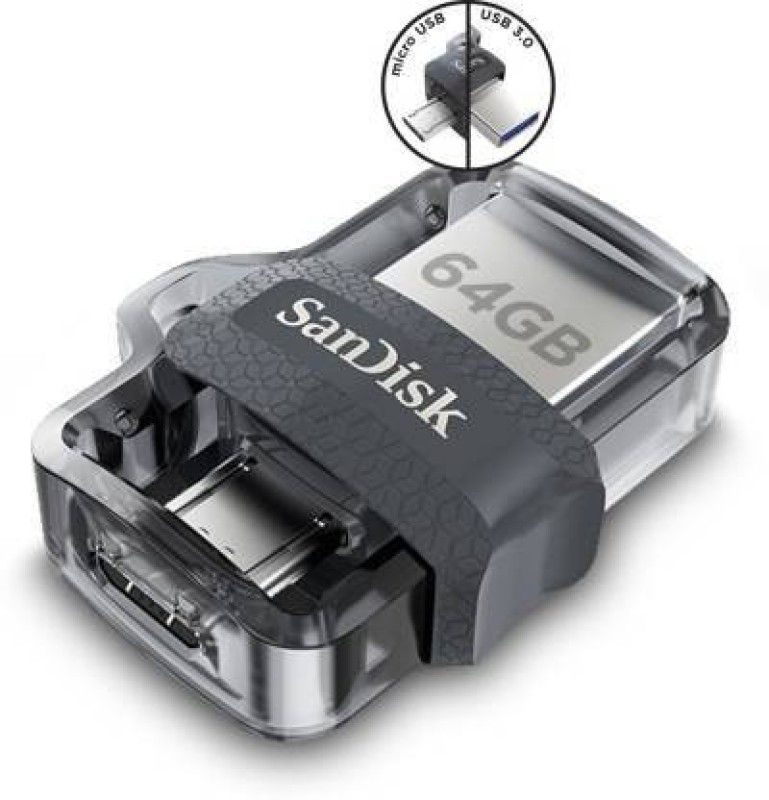SanDisk SDDD3-64GB OTG 64 GB OTG Drive  (Black, Type A to Micro USB)