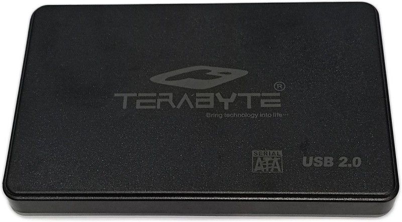 TERABYTE 2in1 USB 2.0 External Hard Drive Laptop Casing for 2.5" SSD/HDD 2.5 inch HDD Screwless Enclosure 2.5 inch External sata casing  (For Serial ATA, Multicolor)