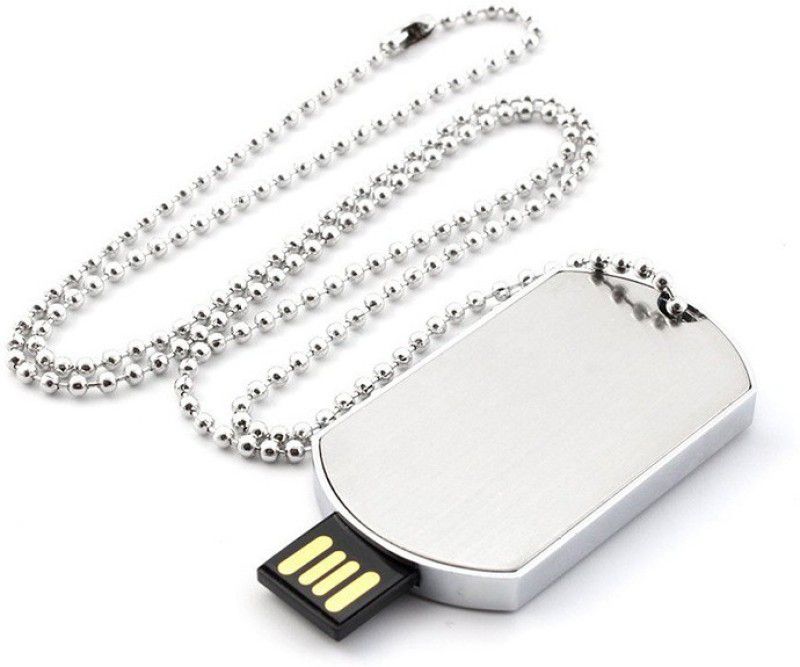 Umpire technologies Fashionable Multi Utility ARMY DOG TAG necklace designer removable storage media 32 GB Pen Drive  (Silver)