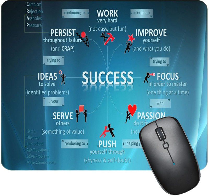 BNST Mouse pad for pc Anti Skid Heroes Designer "Success Keys " Mouse pad Printed Mousepad for laptops and Computers Gaming Mousepad (Multicolor) Mousepad  (Multicolor)