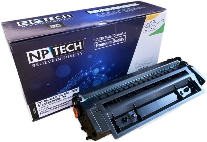 NP Tech Q5949A/ Q7553A Compatible Dark Print Laser Toner Cartridge (BLACK) Printer Cover