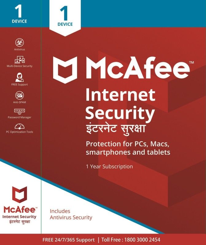 McAfee Internet Security 1 PC 1 Year  (CD/DVD)