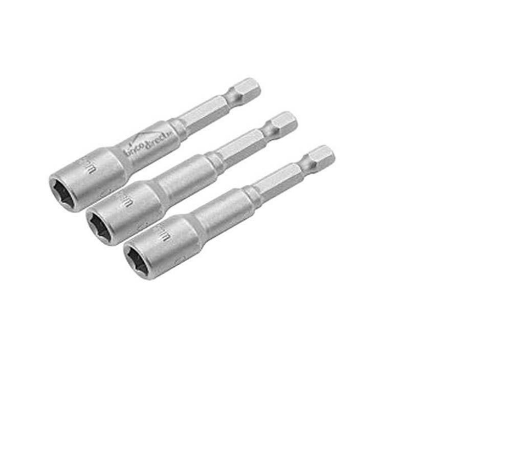 Tolsen 3 Pcs Magnetic Nut Socket Set 11mm - Silver