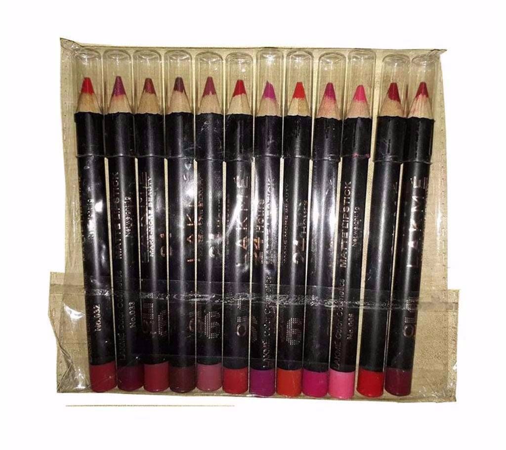 Lakme 9 to 5 Matte Lip liner - 12 Pieces