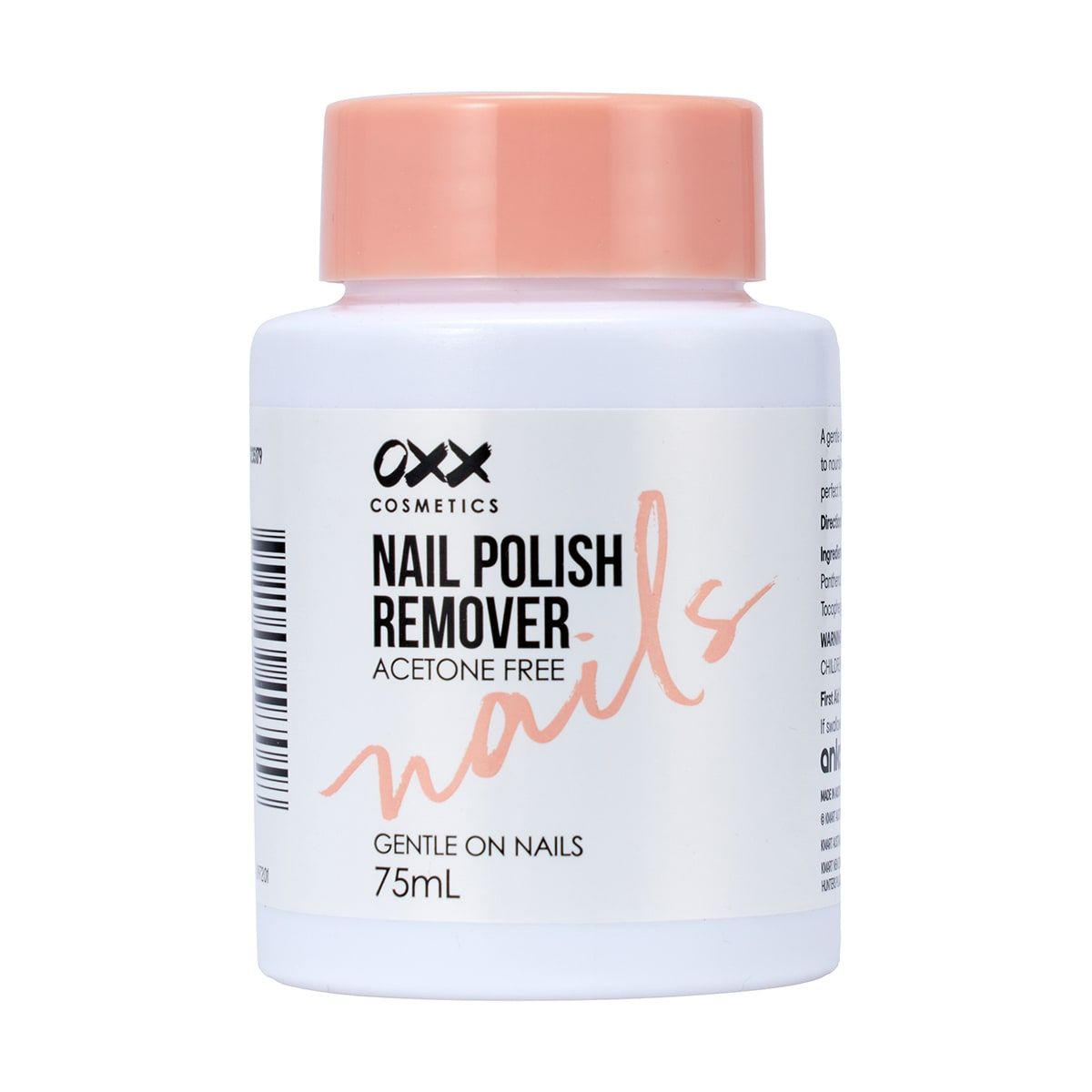 OXX Cosmetics Acetone Free Nail Polish Remover - Panthenol, Vitamin E and Jojoba Oil