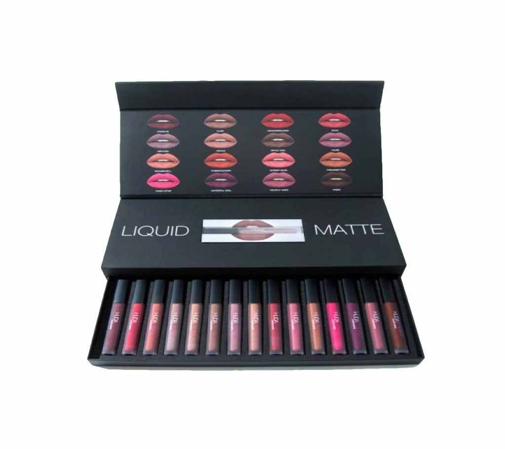 HUDA Beauty Liquid Matte Lipstick - 16 Set Box USA