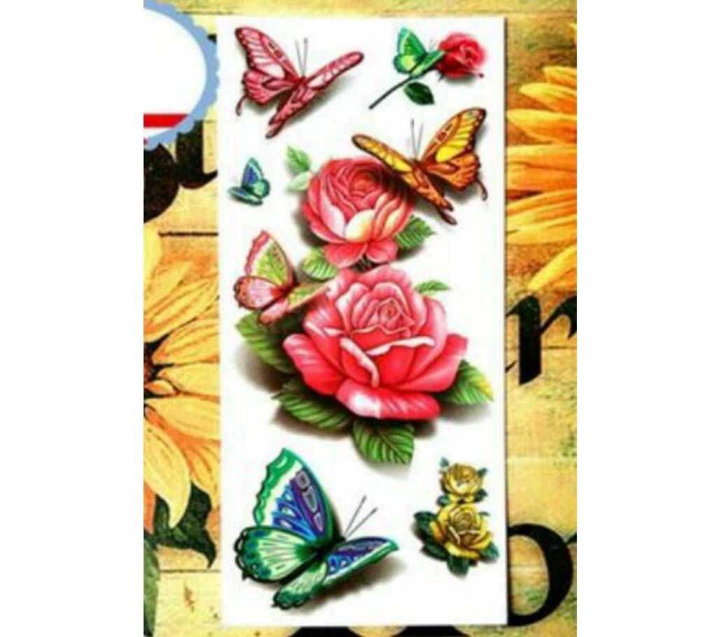 3D Multicolor Butterfly Tattoo