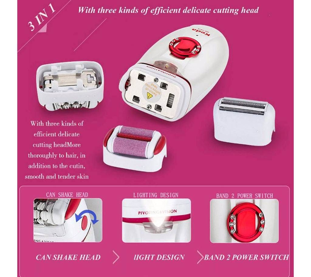 3 IN 1 LADY EPILATOR