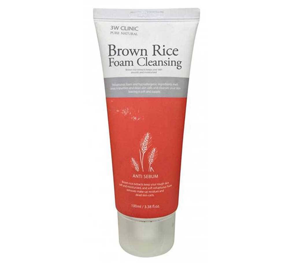 Brown rice Foam Cleansing face wash (3w Clinic)