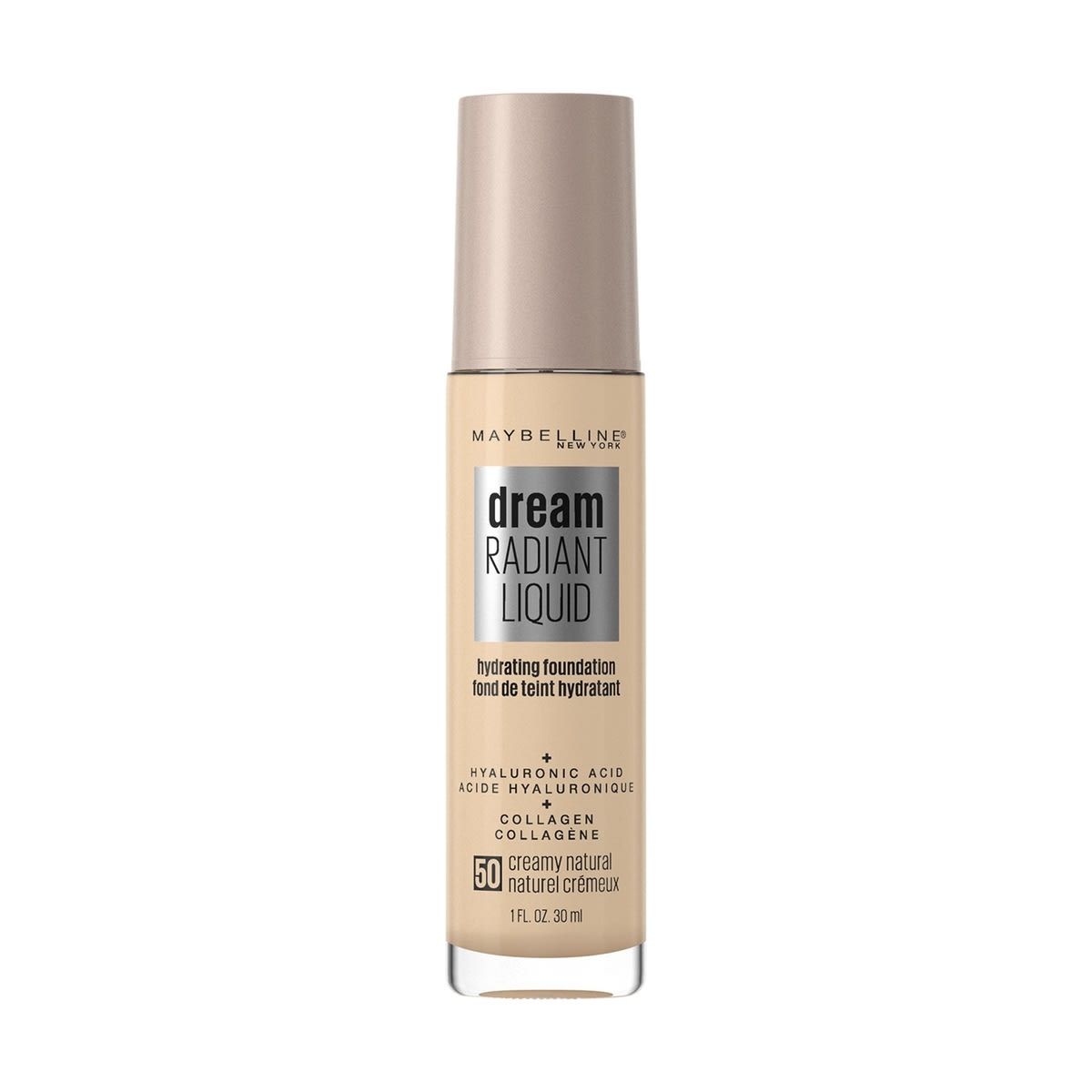 Maybelline Dream Radiant Liquid Hydrating Foundation 30ml - 50 Creamy Natural