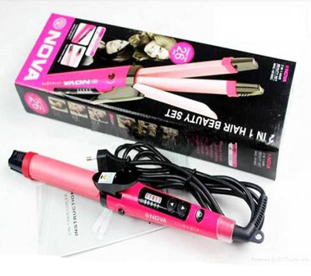2 in 1 professional hair straightener and curler