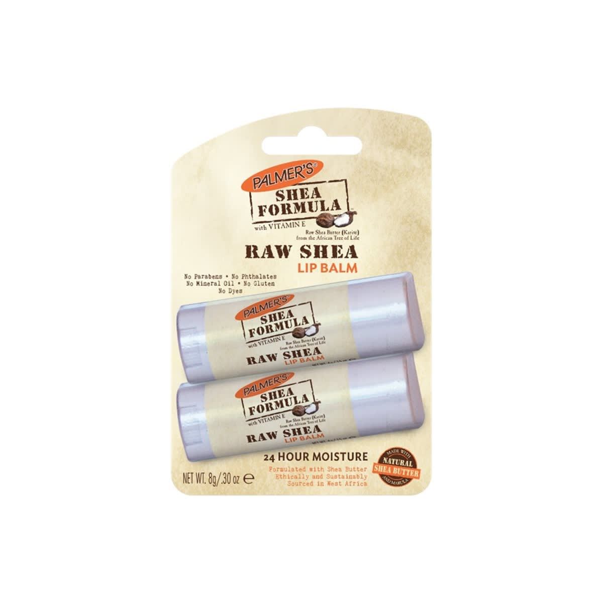 2 Pack Palmer's Raw Shea Lip Balm 8g