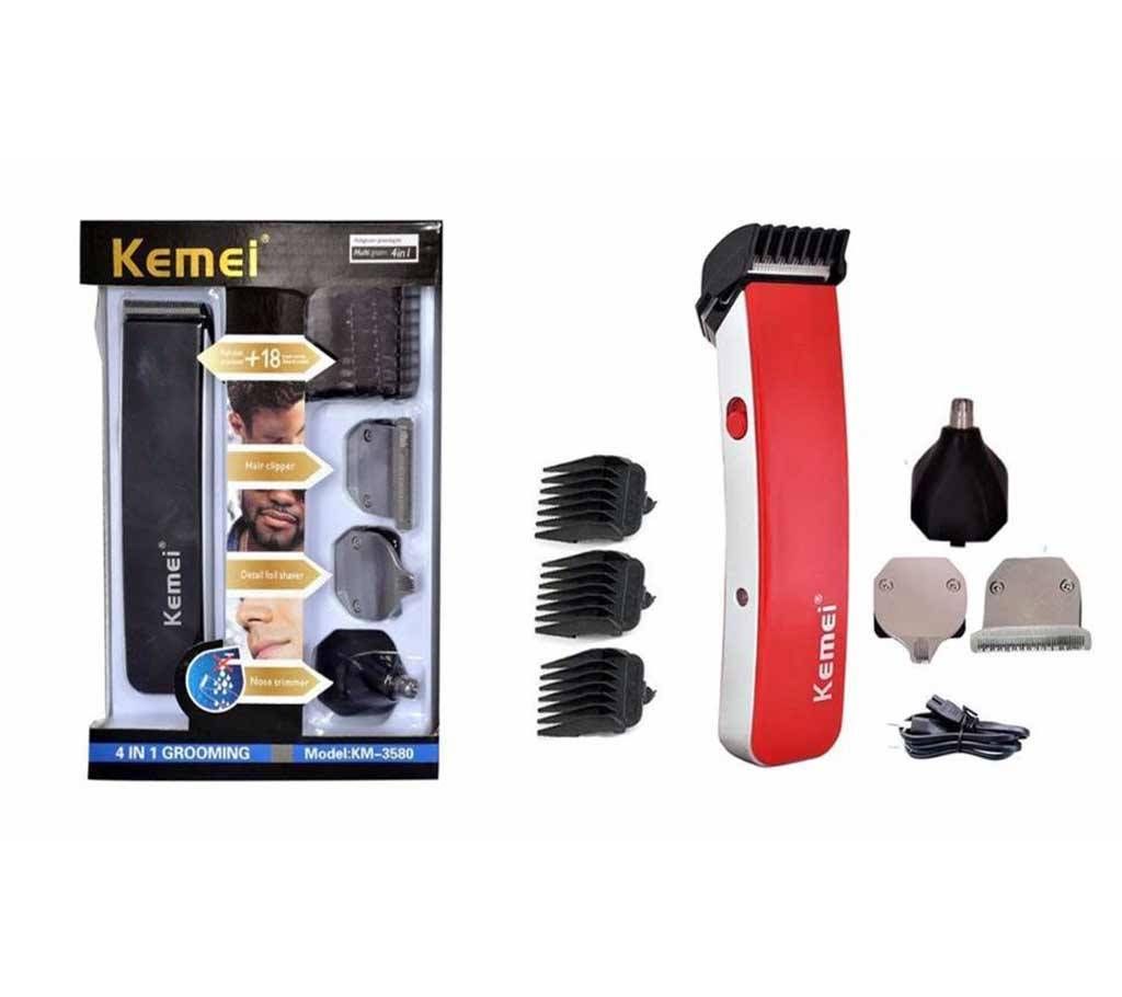 
Kemei 4 In 1 Rechargeable Grooming Trimmer Clipper Set
