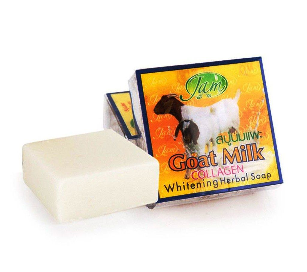 Jam Goat Milk Collagen Whitening Herbal Soap - 50gm