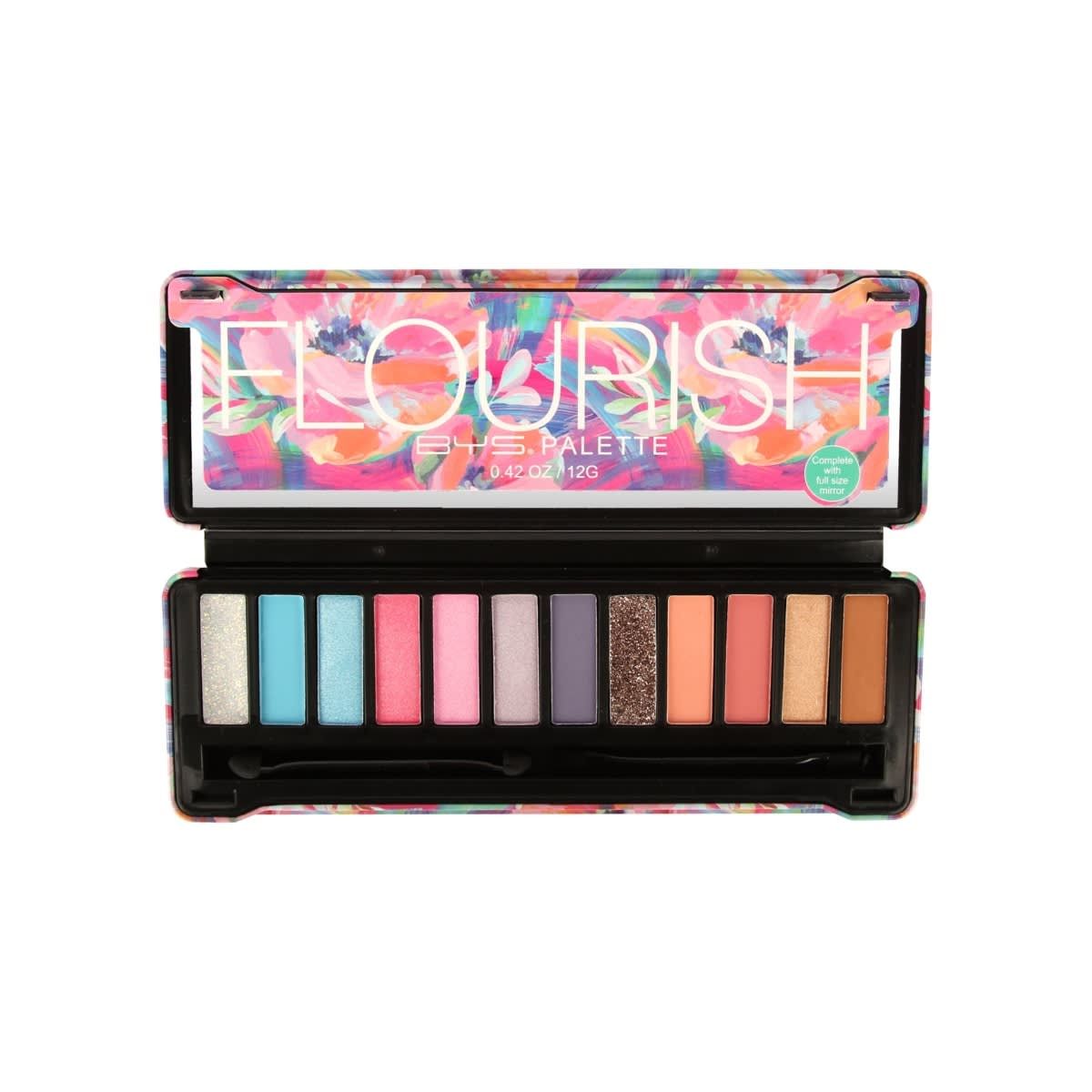 BYS 12 Shades Flourish Eyeshadow Palette - Pink