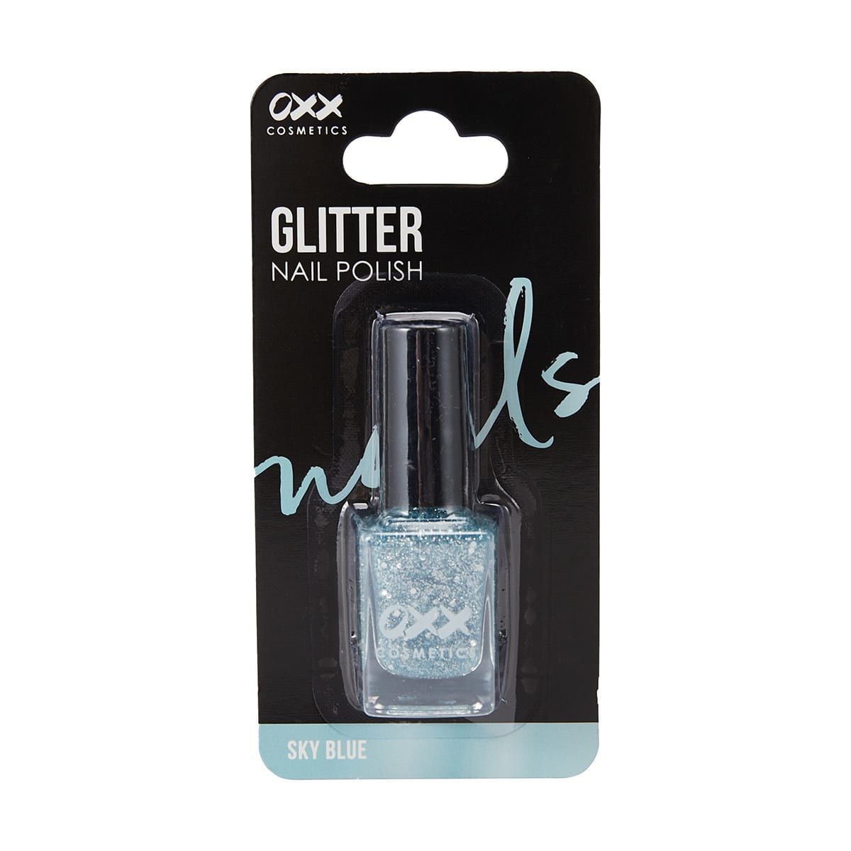 OXX Cosmetics Glitter Nail Polish - Sky Blue