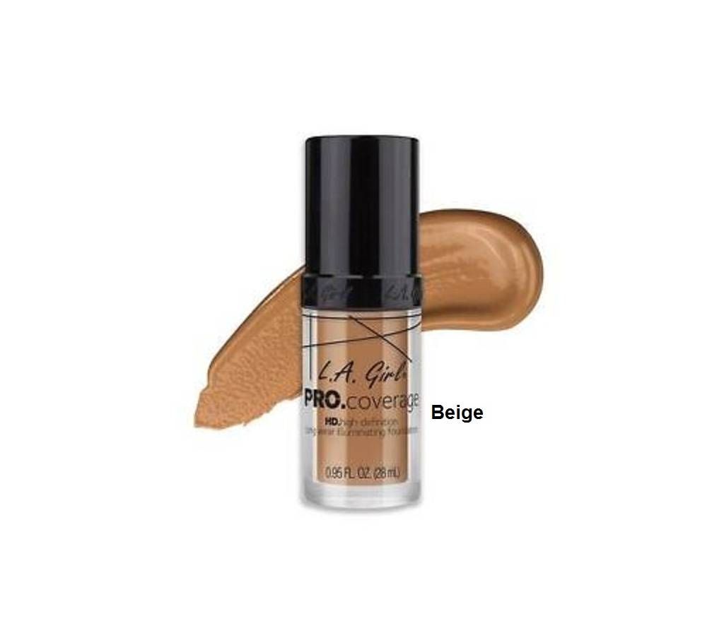 L.A. Girl Pro Coverage Liquid Foundation Beige,28.ml USA