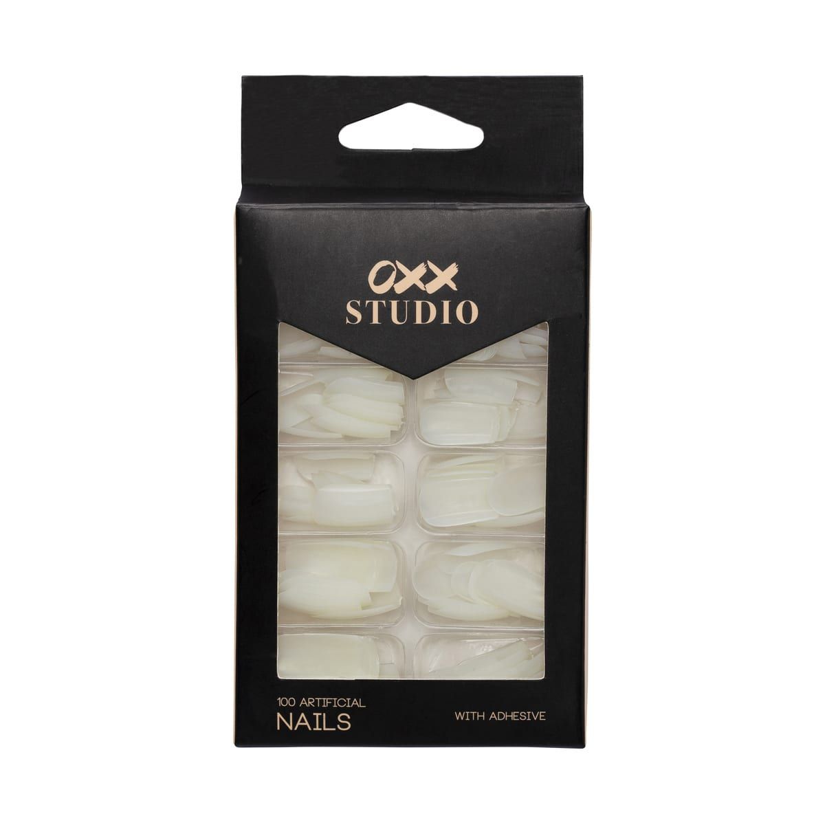 OXX Studio 100 Pack Artificial Nails with Adhesive