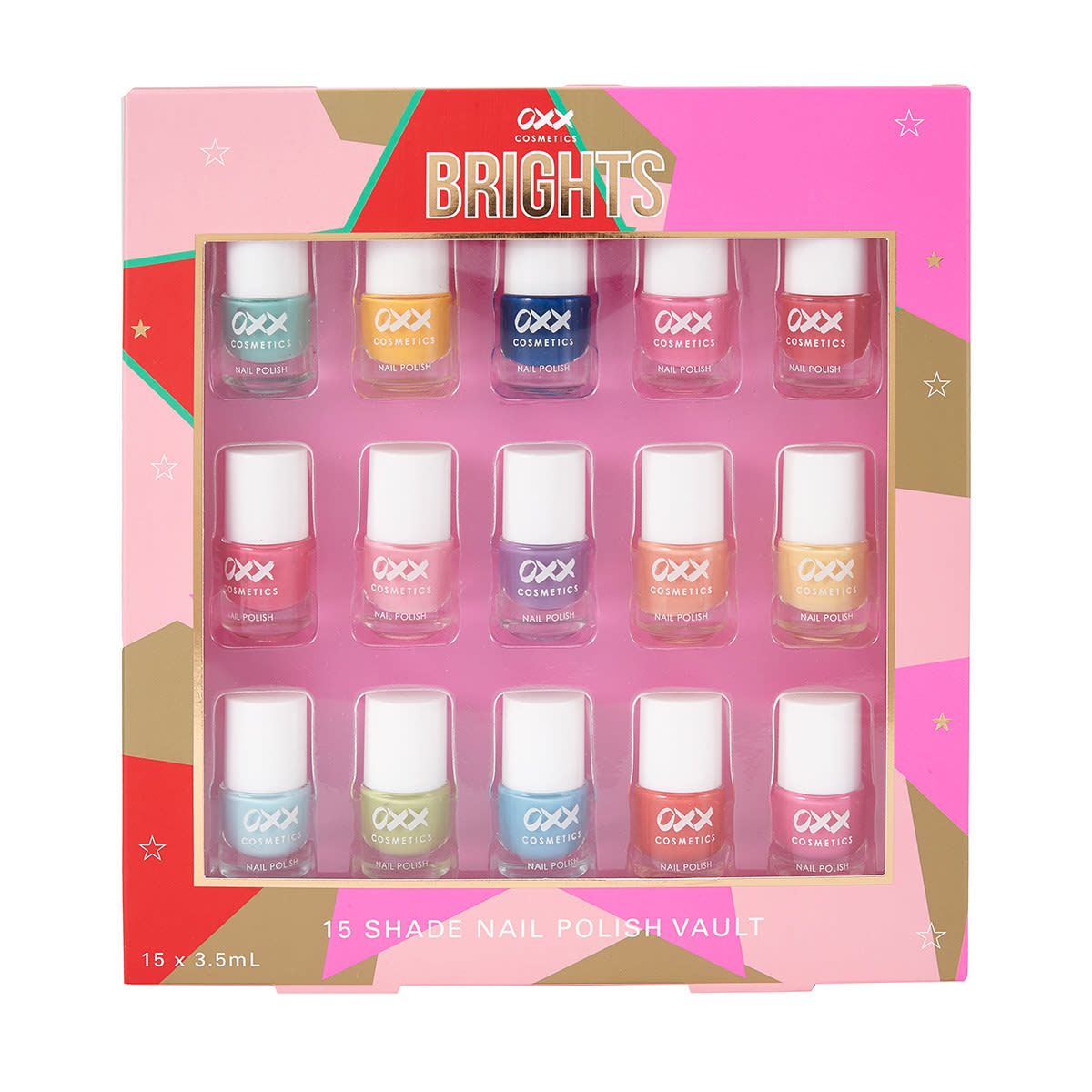 OXX Cosmetics 15 Shades Nail Polish Vault - Brights