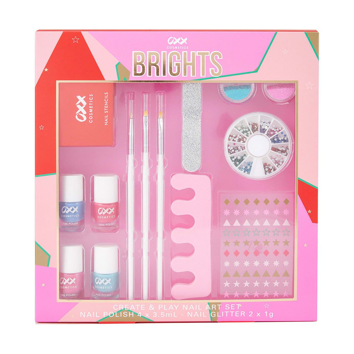 OXX Cosmetics Create & Play Nail Art Set - Brights