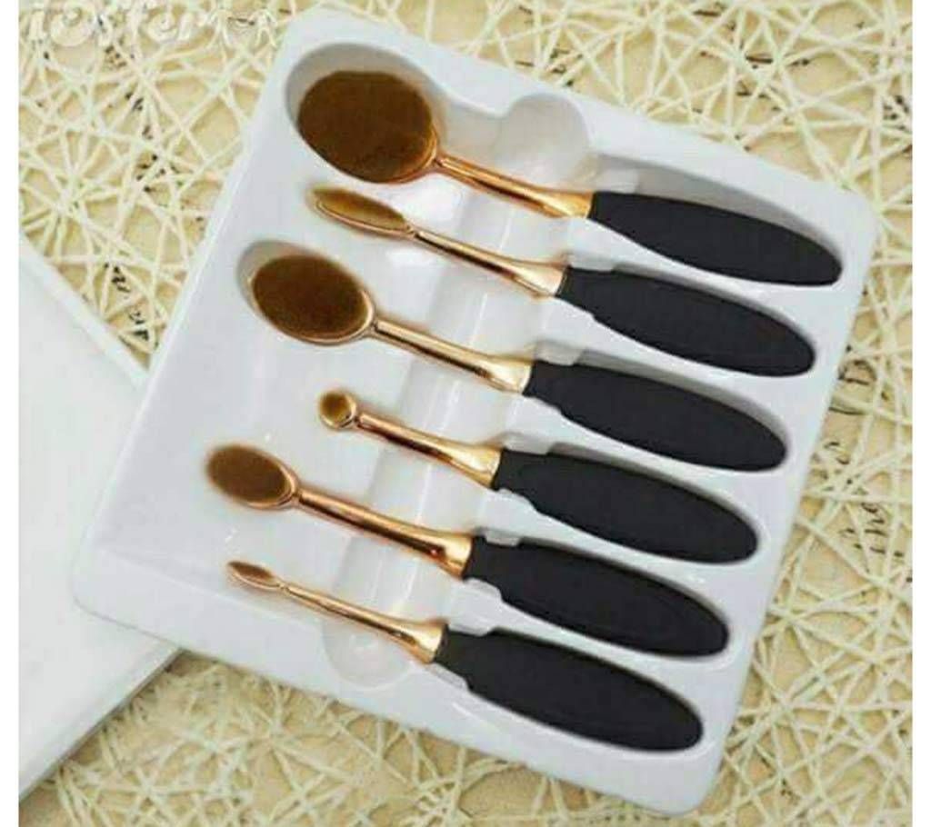 Oval blending brush set-6 pcs 