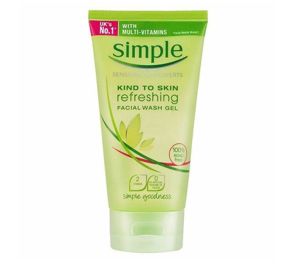 Simple Kind To Skin Refreshing Facial Wash Gel 150ml