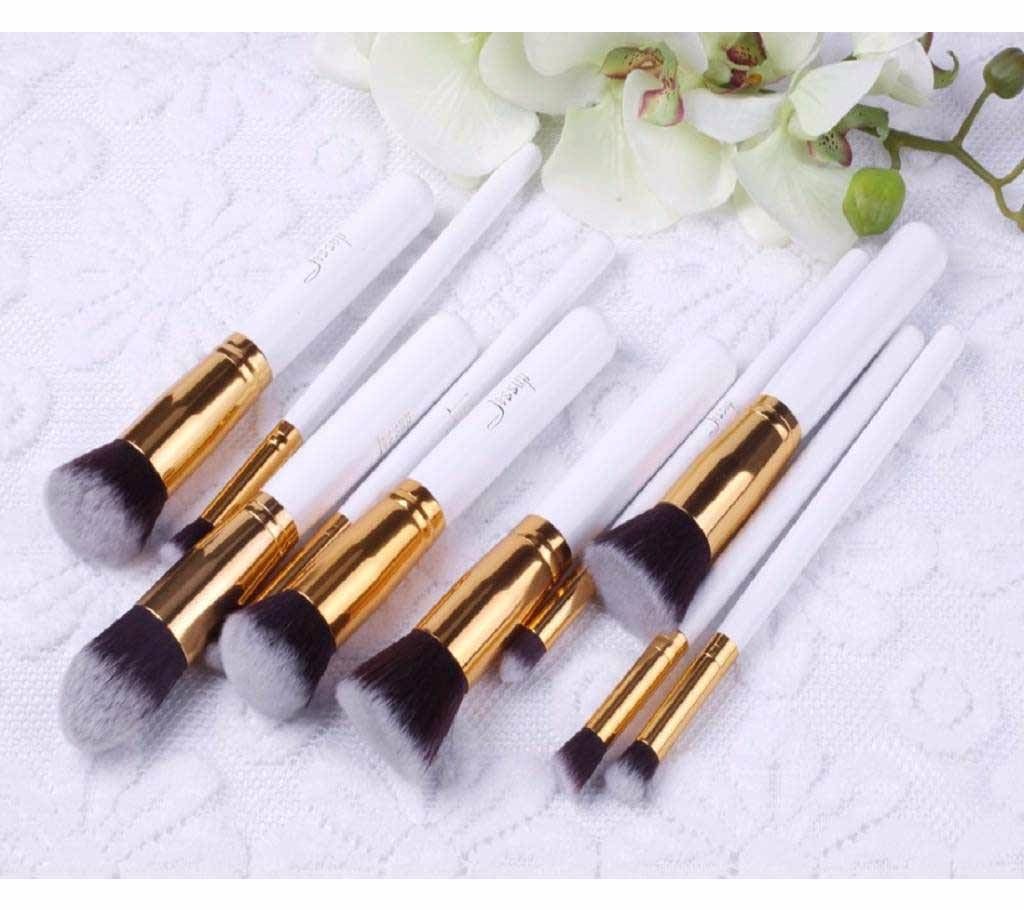 Jessup T079 8PCS White & Gold Make-up Brush