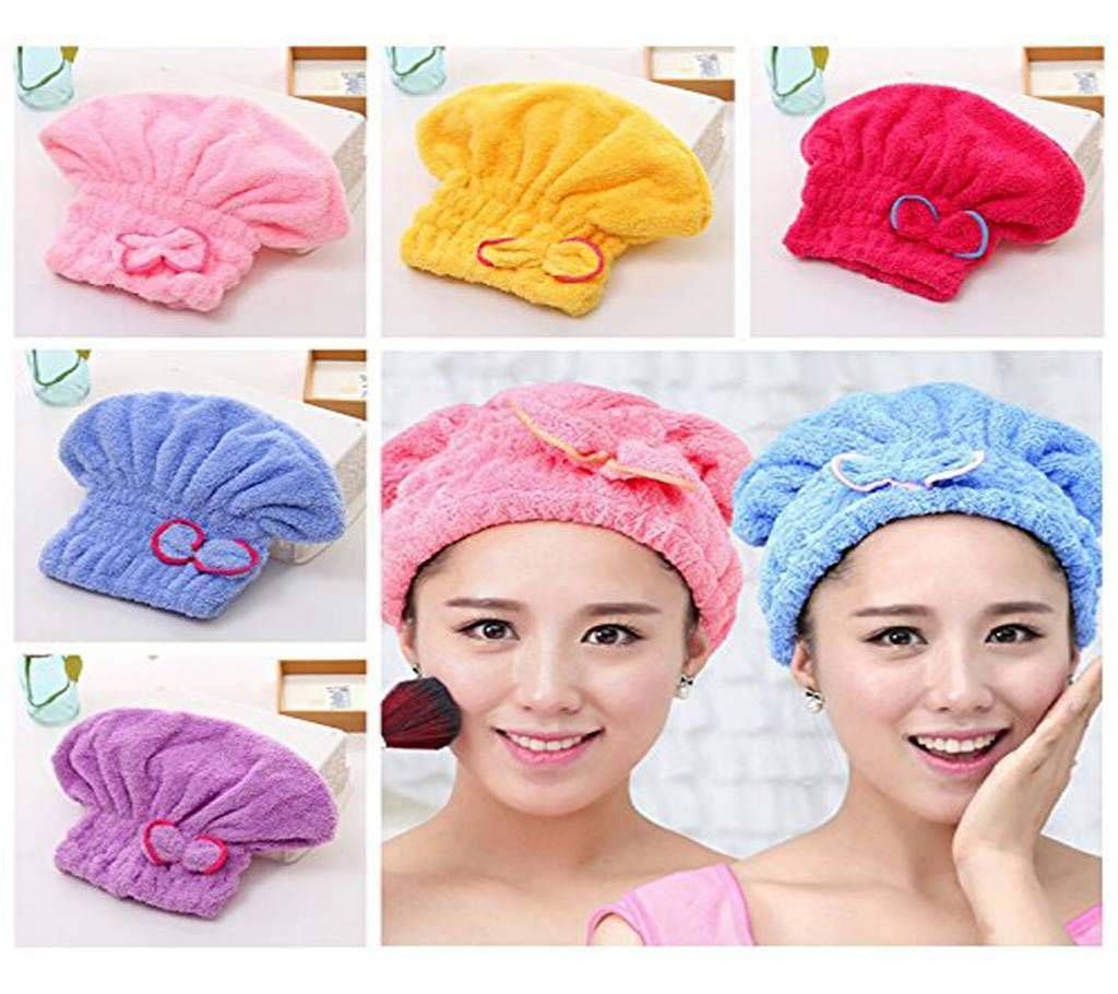 Quick drying towel hair cap
