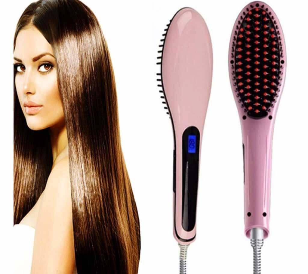 electronic hair straightening brush 
