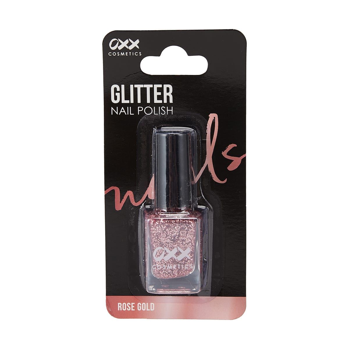 OXX Cosmetics Glitter Nail Polish - Rose Gold