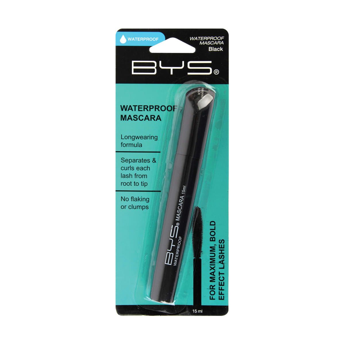 BYS Waterproof Mascara 15ml - Black