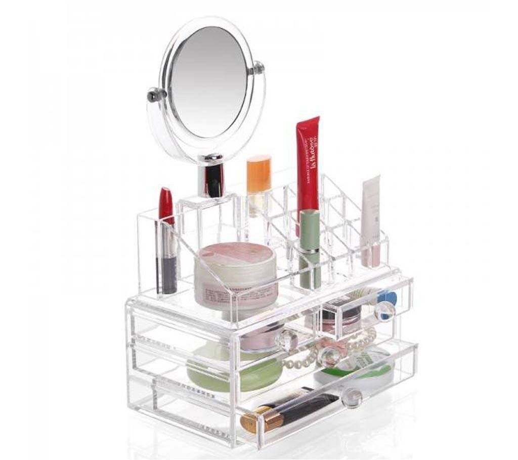 MAKEUP ORGANIZER WITH MIRROR