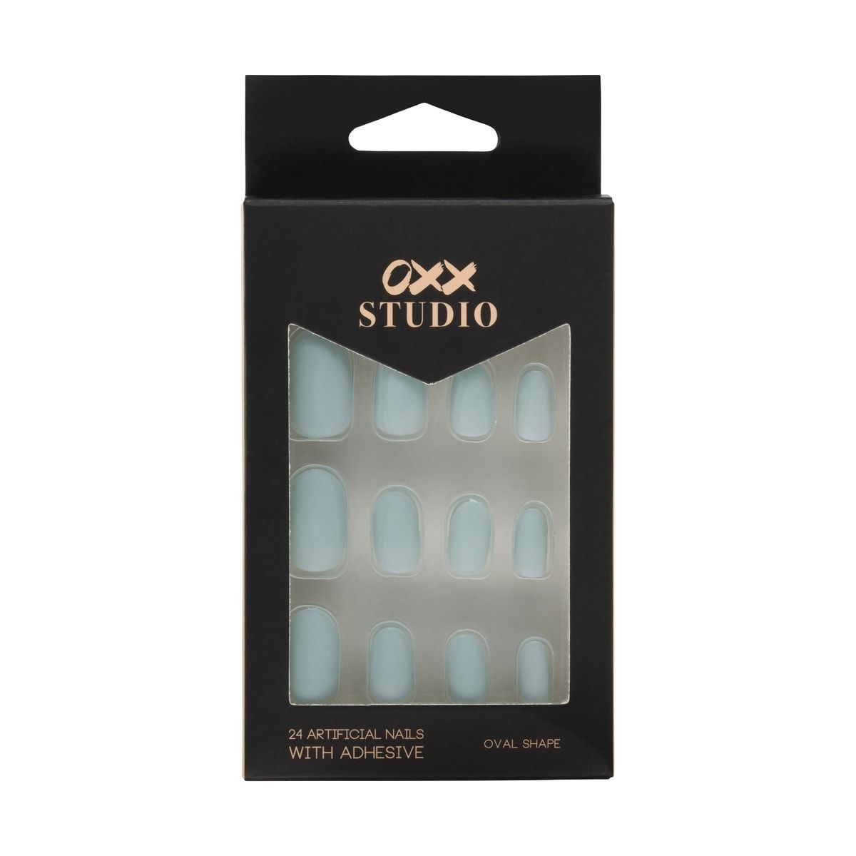 OXX Studio 24 Pack Artificial Nails with Adhesive - Grey