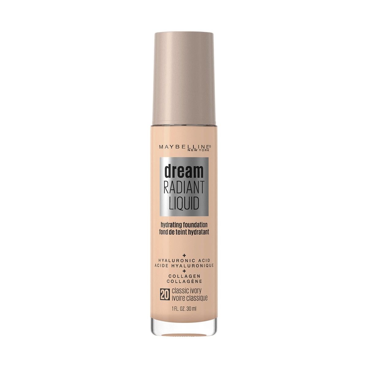 Maybelline Dream Radiant Liquid Hydrating Foundation 30ml - 20 Classic Ivory