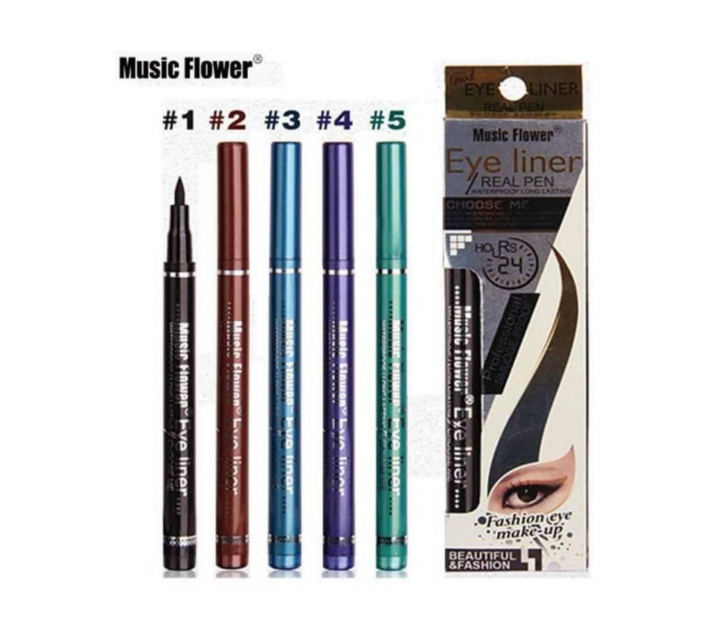 Music flower eyeliner real pen