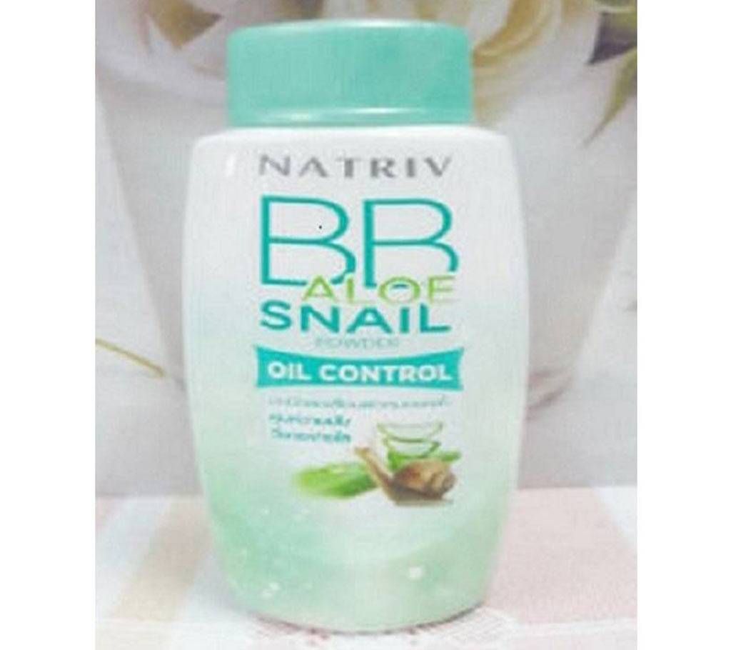 Natriv Bb Oil Control Powder Aloe Snail For Face + Body Concealed Skin Dull 40g Thailand