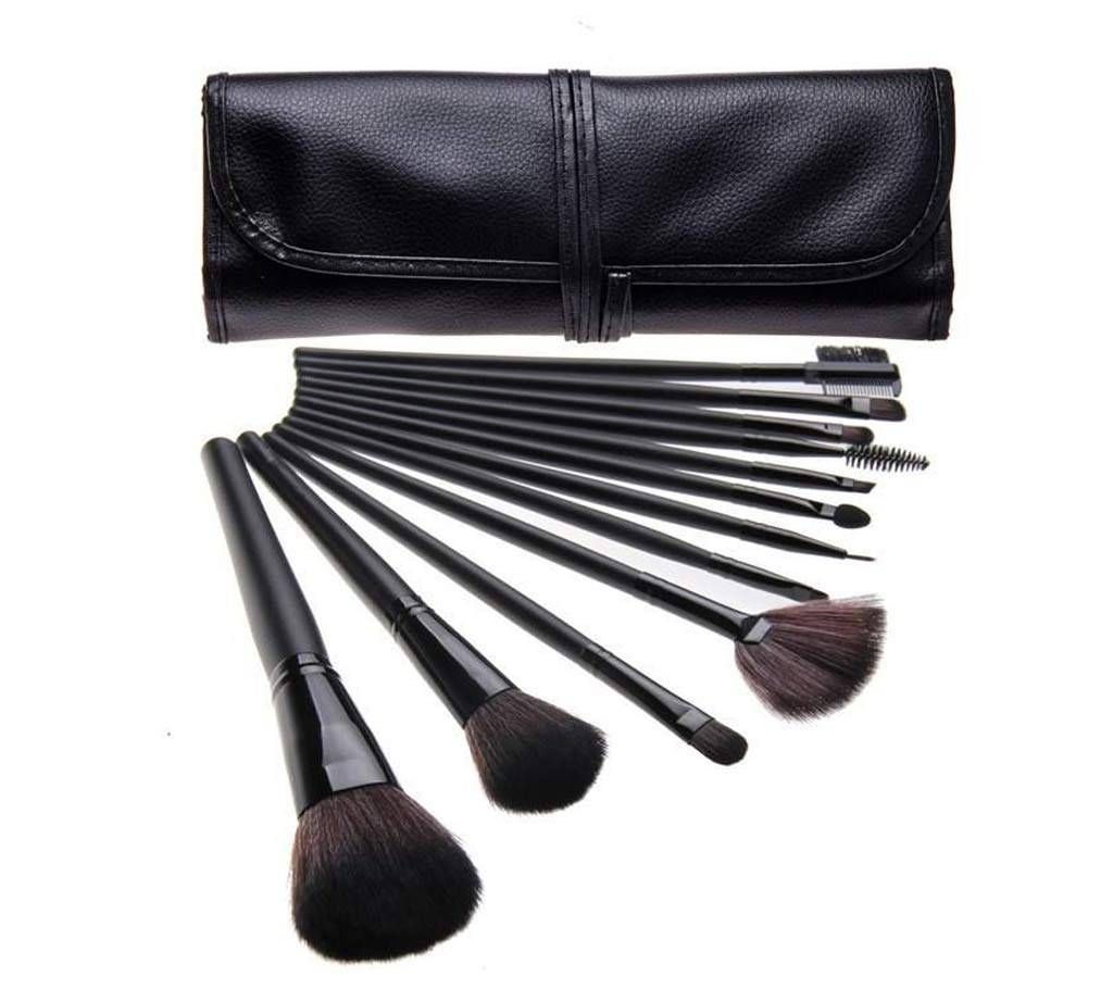 12 pc makeup brush set