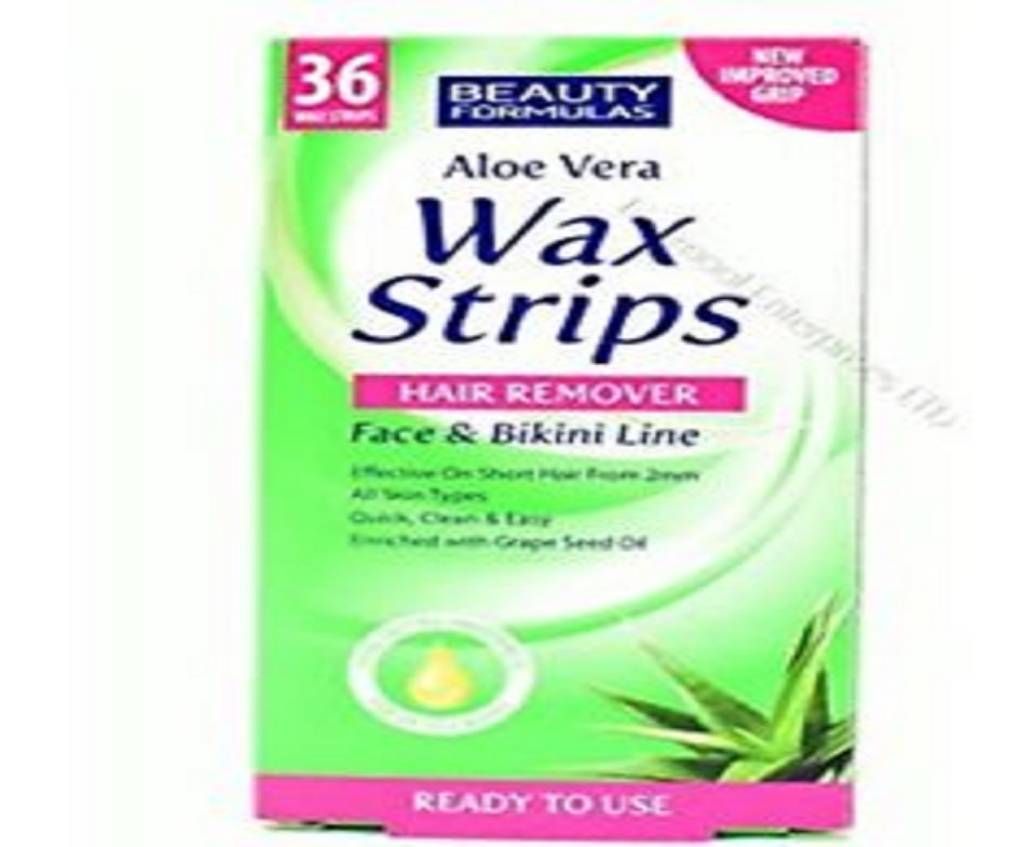 Beauty Formulas Aloe Vera Wax Strips Hair remover