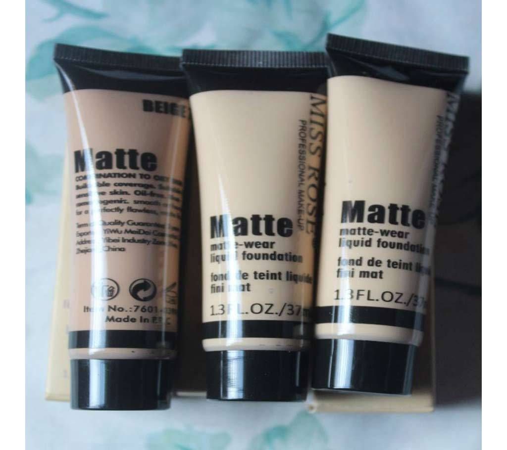 Miss Rose Matte Liquid Foundation - 37ml - China 