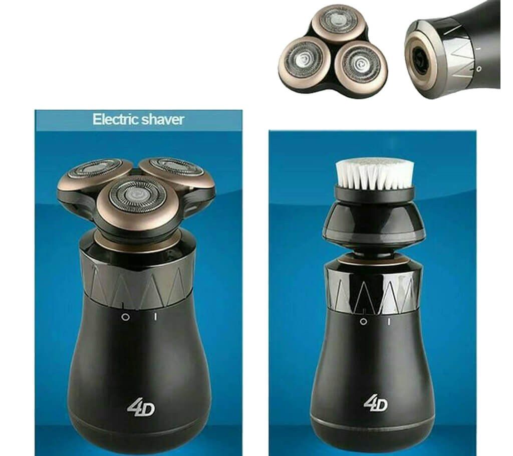 2in1 4D Rechargeable Electric Shaver & Face Cleaning Brush 