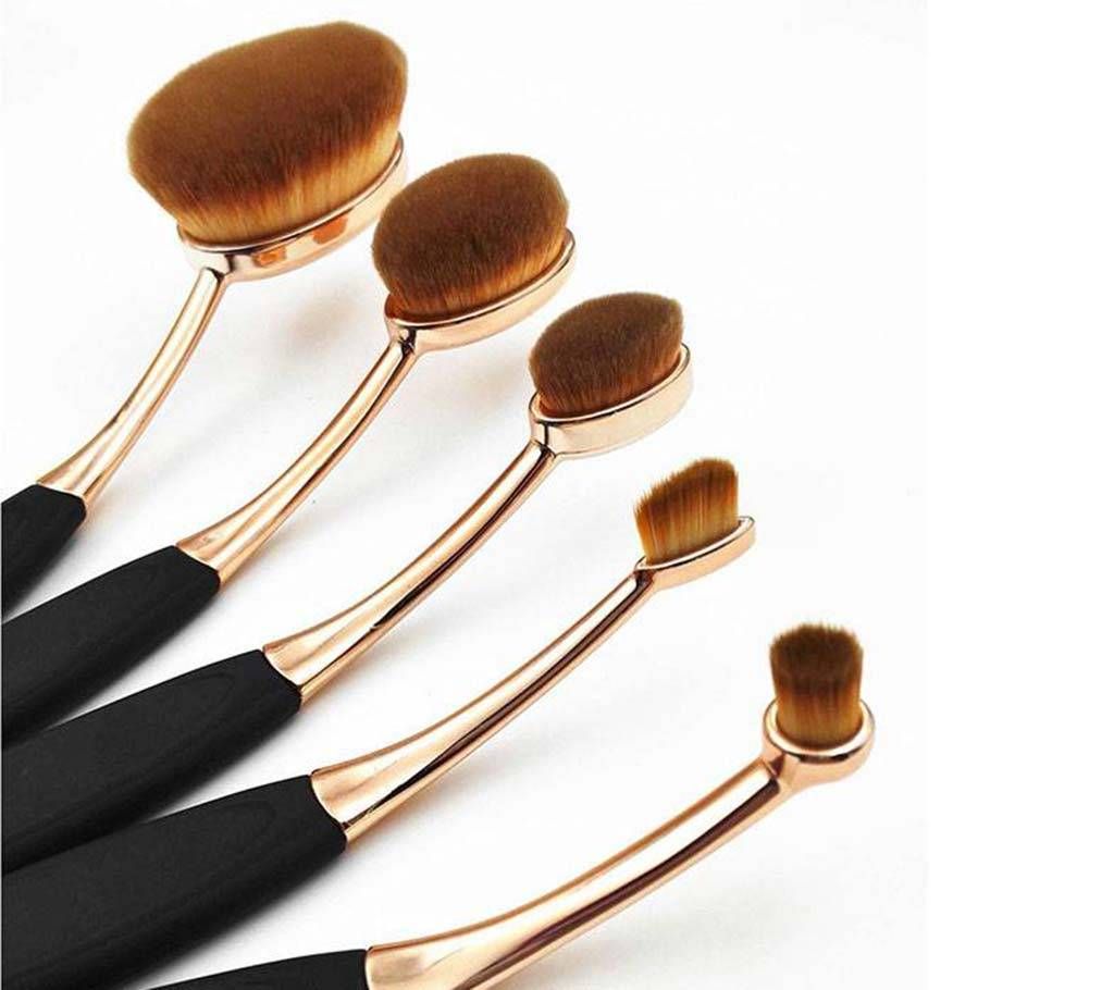 Oval Shaped Make-up Brush Set (5 pieces)