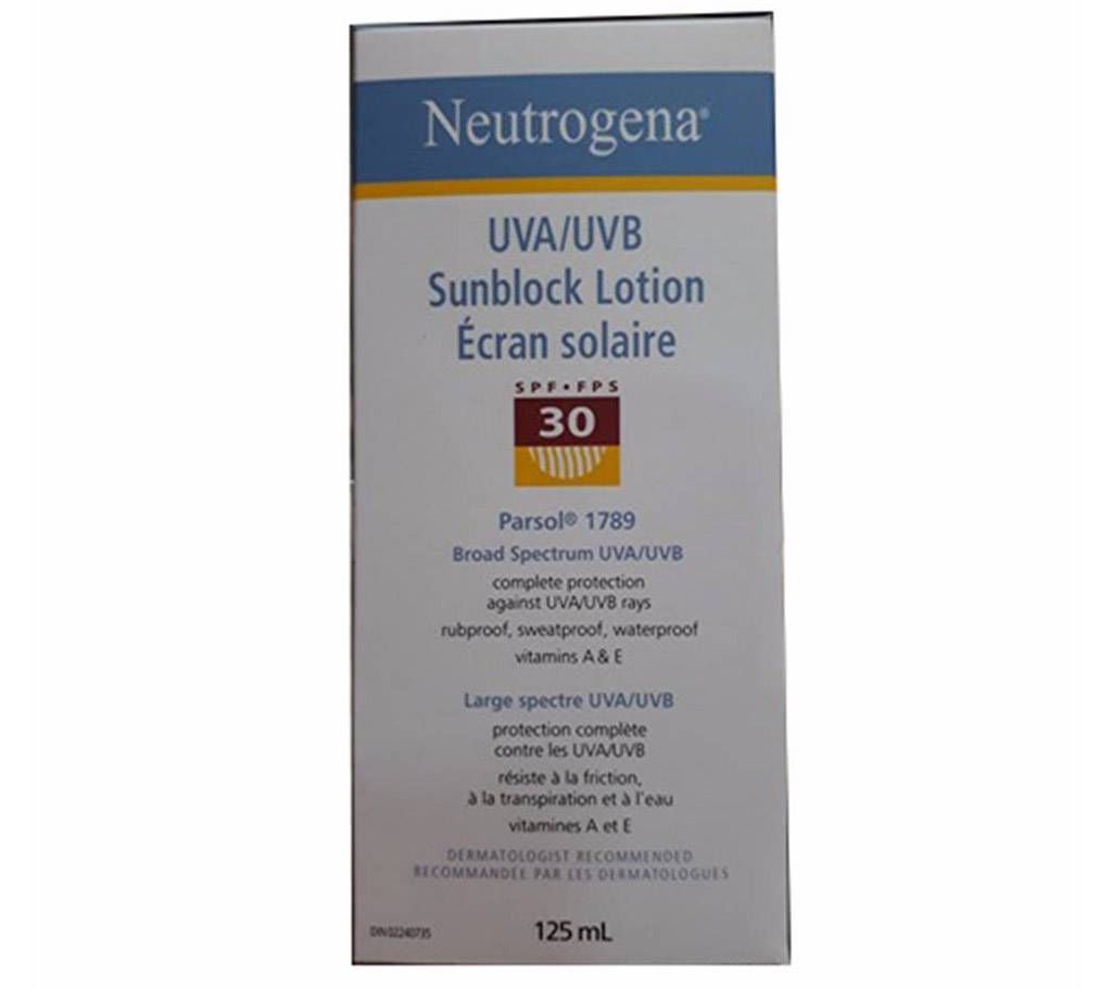 neutrogena sunblock lotion 30 spf 125 ml