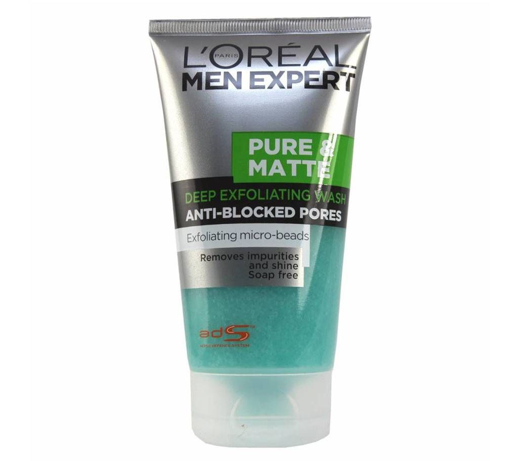 L'Oreal Men Expert Pure & Matte Scrub Face Wash - 150ml