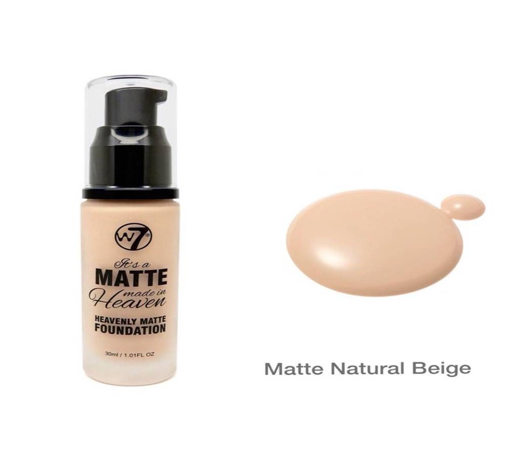 W7 Matte Made in Heaven Foundation - Natural Beige UK 