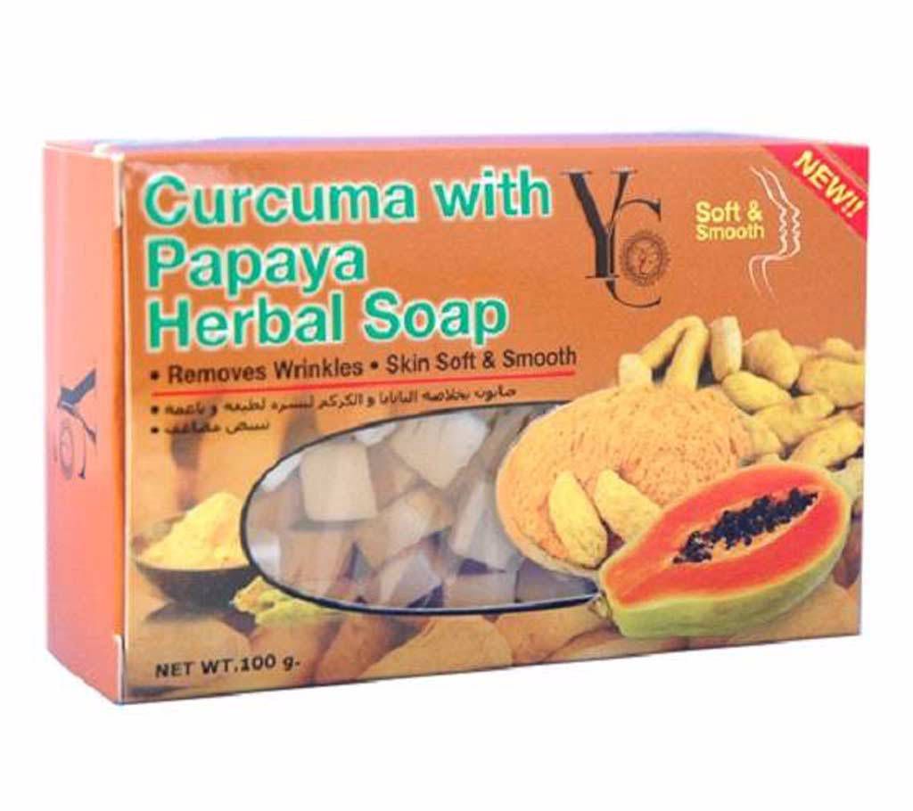 YC Curcuma With Papaya Herbal Soap